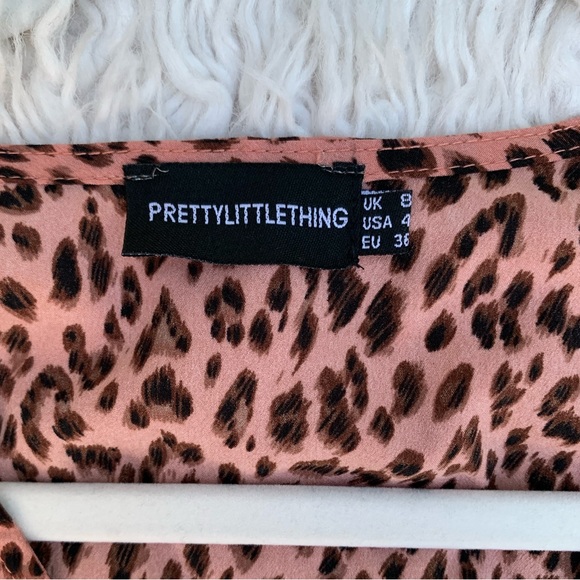PrettyLittleThing Pink Leopard Dress - Picture 4 of 7